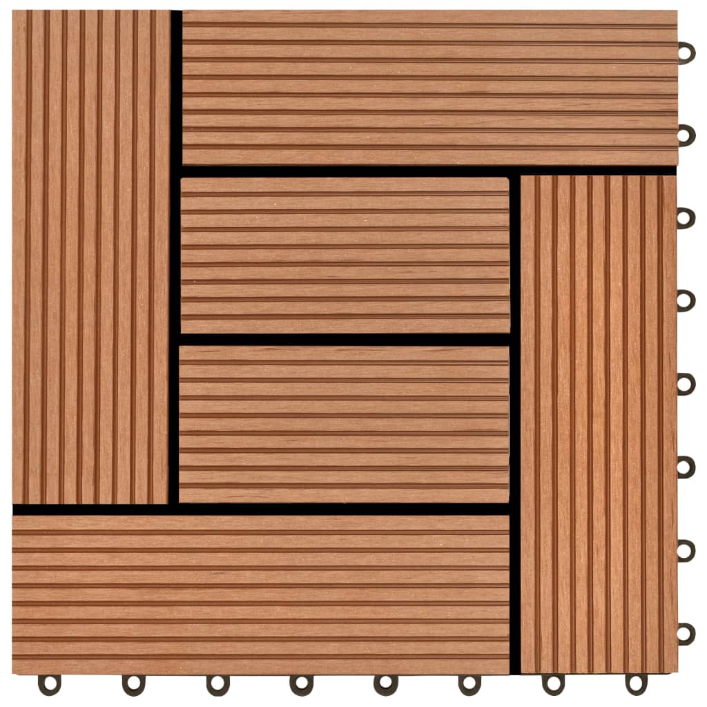 Braune Terrassenfliesen 11 Stk. 30 X 30 Cm Wpc 1 Qm Braun