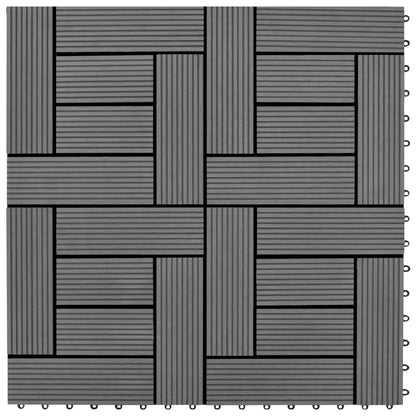 Graue Terrassenfliesen 11 Stk. 30 X 30 Cm Wpc 1 Qm Braun