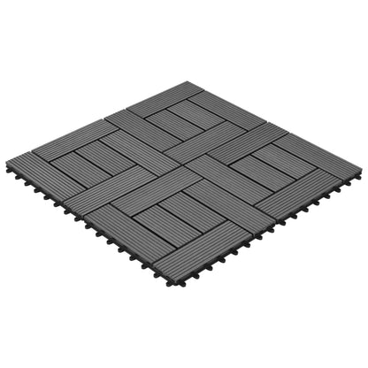 Graue Terrassenfliesen 11 Stk. 30 X 30 Cm Wpc 1 Qm Braun