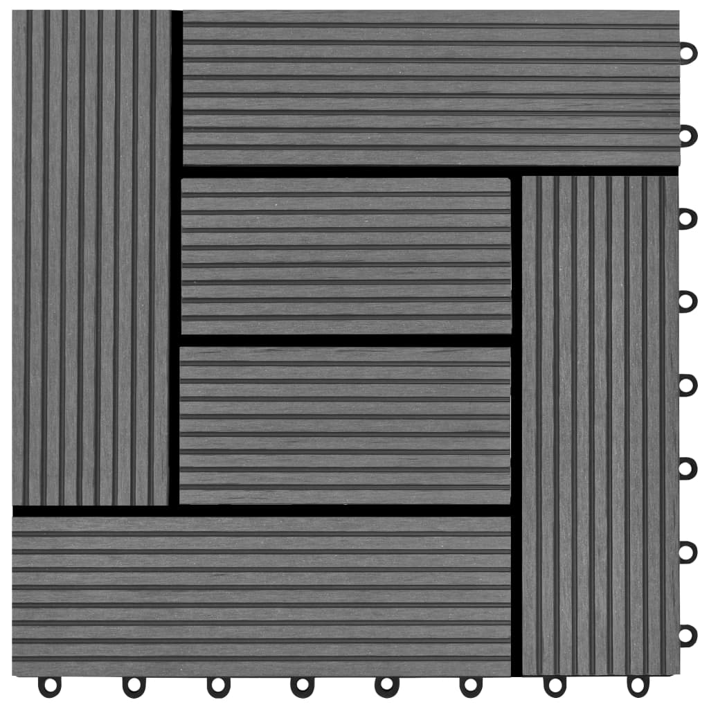 Graue Terrassenfliesen 11 Stk. 30 X 30 Cm Wpc 1 Qm Braun