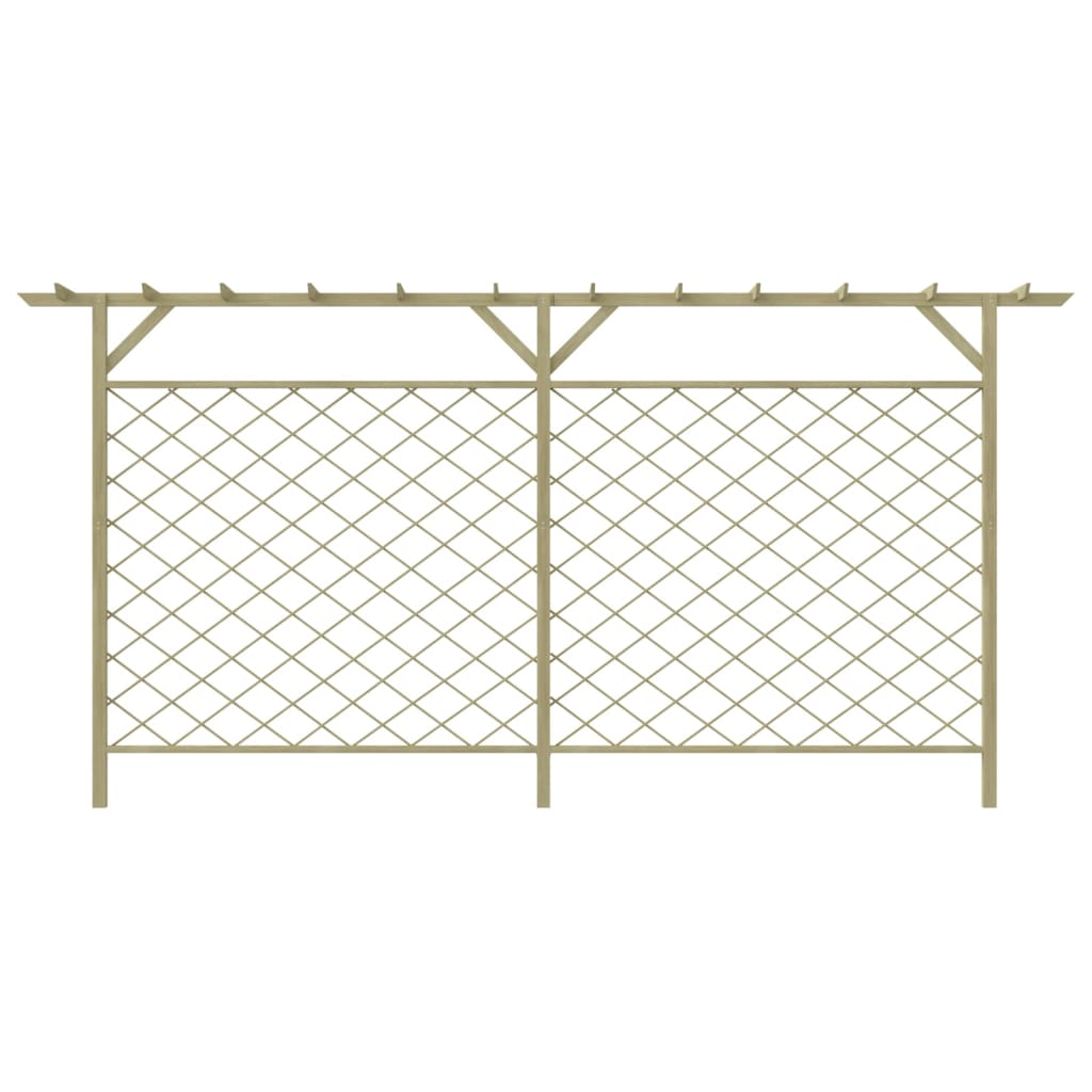 Garten-Gitterzaun Mit Pergola-Oberteil Holz