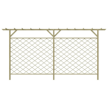 Garten-Gitterzaun Mit Pergola-Oberteil Holz