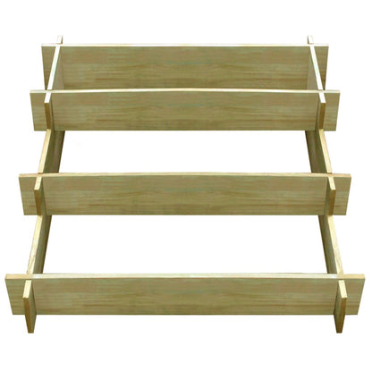 3-Stufiger Pflanzkübel 90 X 90 X 35 Cm Holz Imprägniert