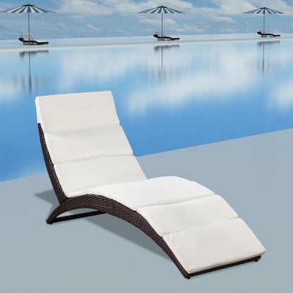 Sonnenliege Mit Auflage Poly Rattan