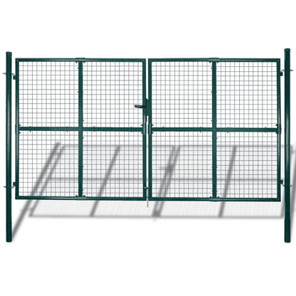 Doppeltür-Gartentor 300X150 Cm Pulverbeschichteter Stahl