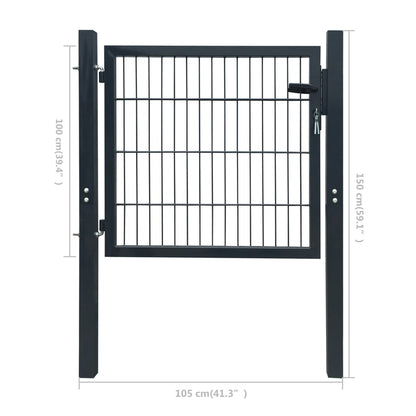 Zauntor Stahl 100X100 Cm