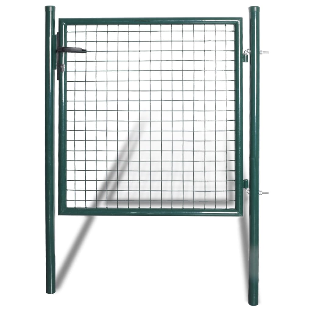 Einzeltür-Gartentor 100X100 Cm Pulverbeschichteter Stahl