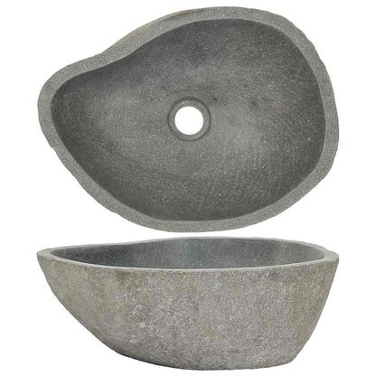 Waschbecken Flussstein Oval (37-46)X(29-36) Cm