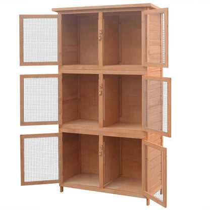 Kleintier-/Kaninchenstall 6 Boxen Holz