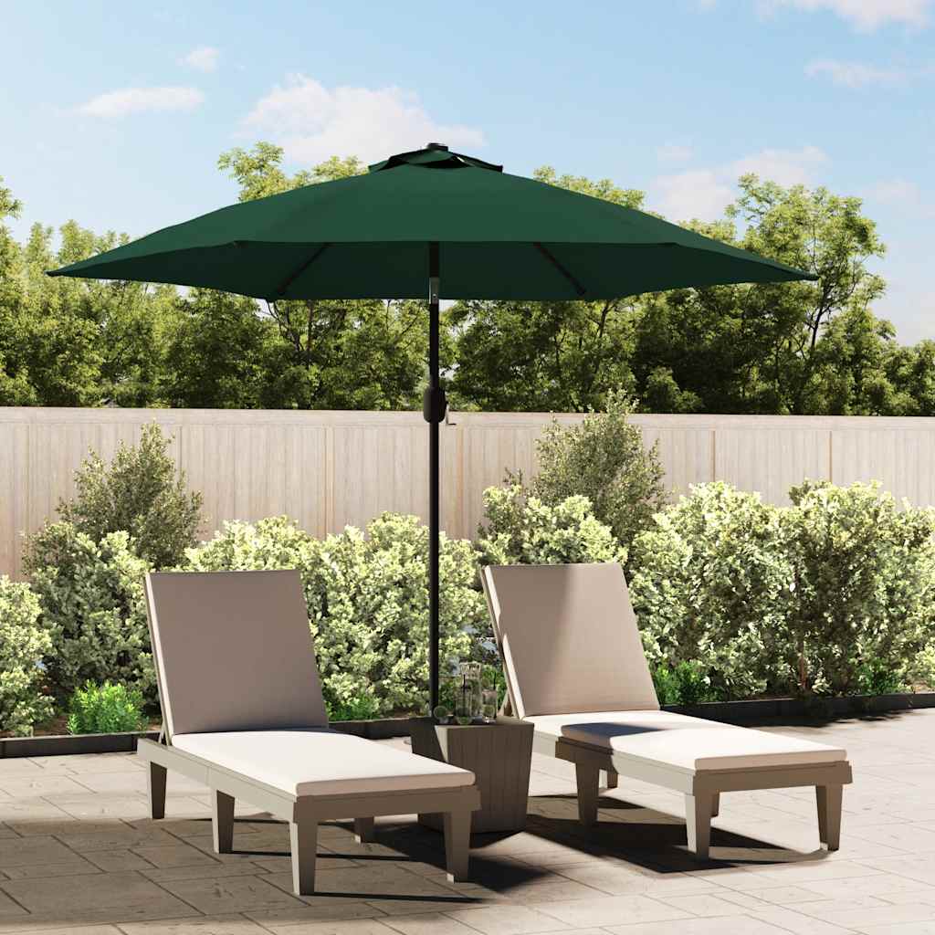 Sonnenschirm Mit Led-Leuchten Und Stahlmast 300 Cm