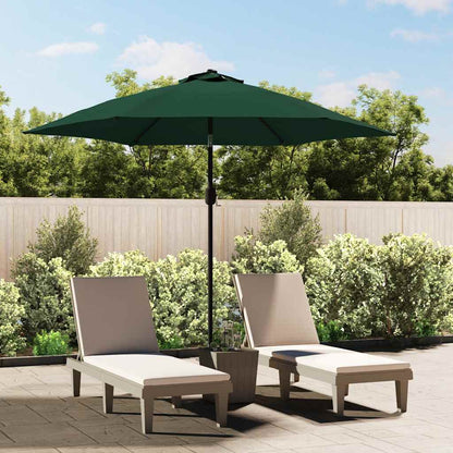 Sonnenschirm Mit Led-Leuchten Und Stahlmast 300 Cm
