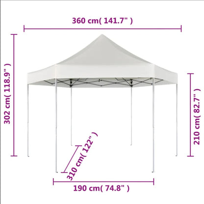 Pop-Up-Partyzelt Hexagonal Faltbar 3,6X3,1 M