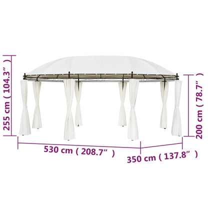 Gartenpavillon Creme 530X350X265 Cm