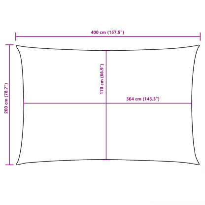 Sonnensegel Oxford-Gewebe Rechteckig 2X4 M -Rot Terrakotta