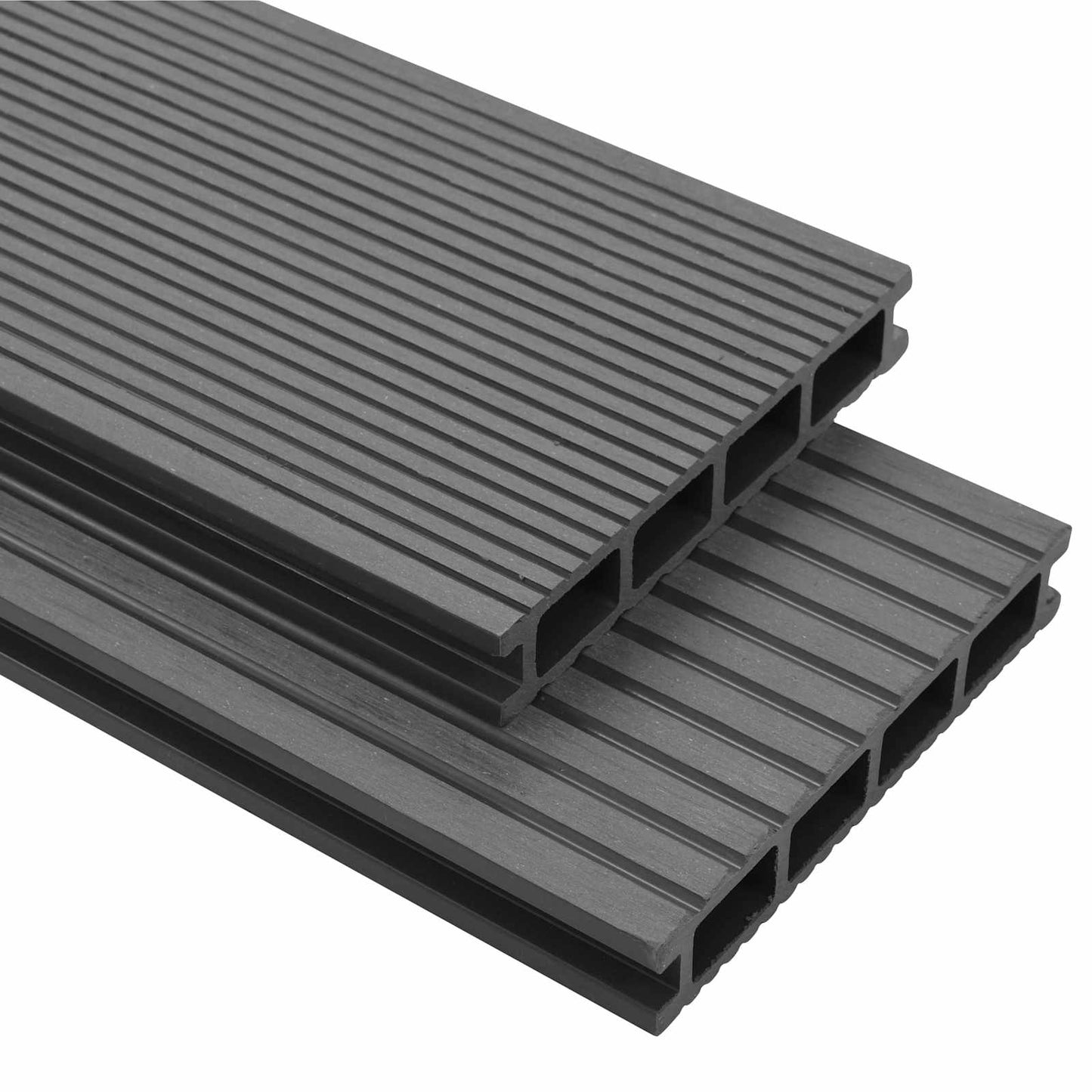 Terrassendiele 6 Pcs Grau Wpc