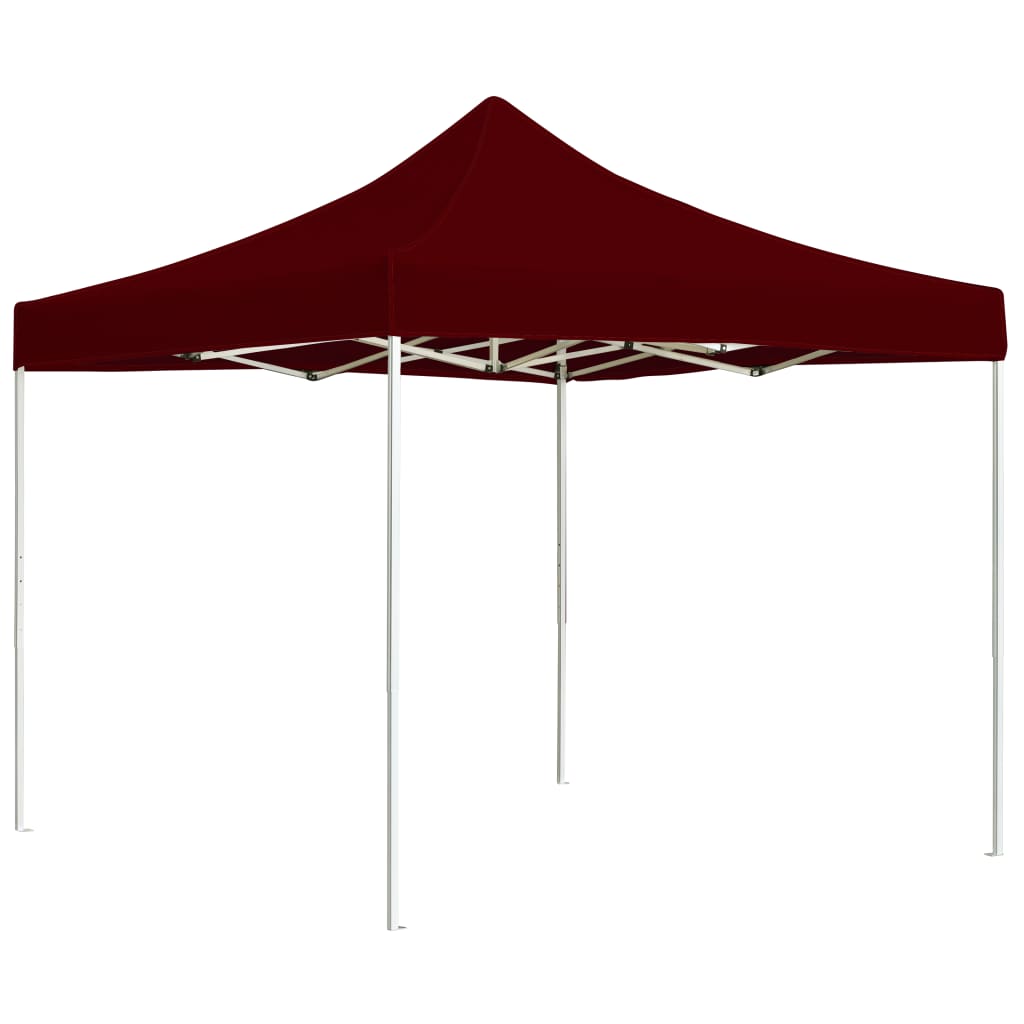 Profi-Partyzelt Faltbar Aluminium 3×3 M Weinrot