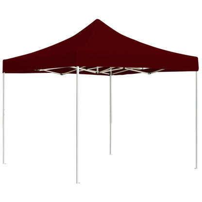Profi-Partyzelt Faltbar Aluminium 3×3 M Weinrot