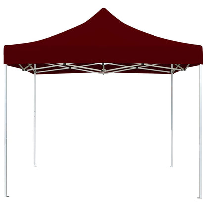 Profi-Partyzelt Faltbar Aluminium 3×3 M Weinrot