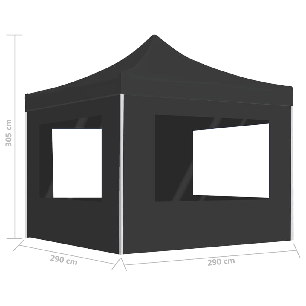 Profi-Partyzelt Faltbar Mit Wänden Aluminium 3×3M
