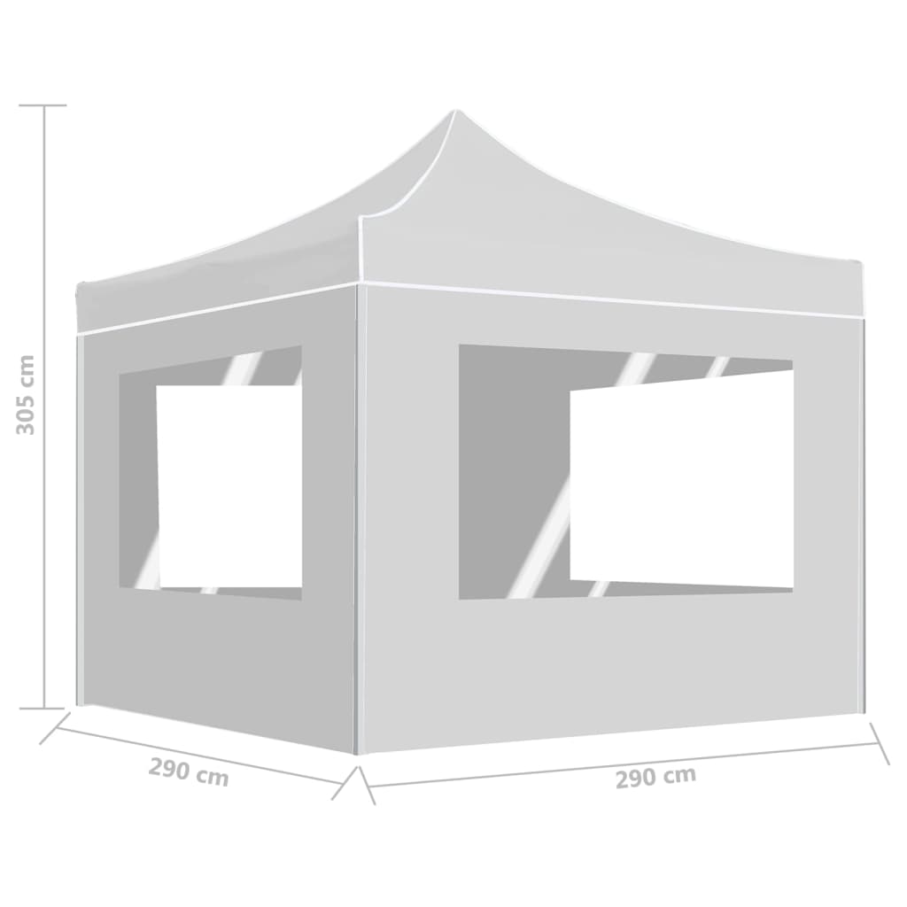 Profi-Partyzelt Faltbar Mit Wänden Aluminium 3×3M