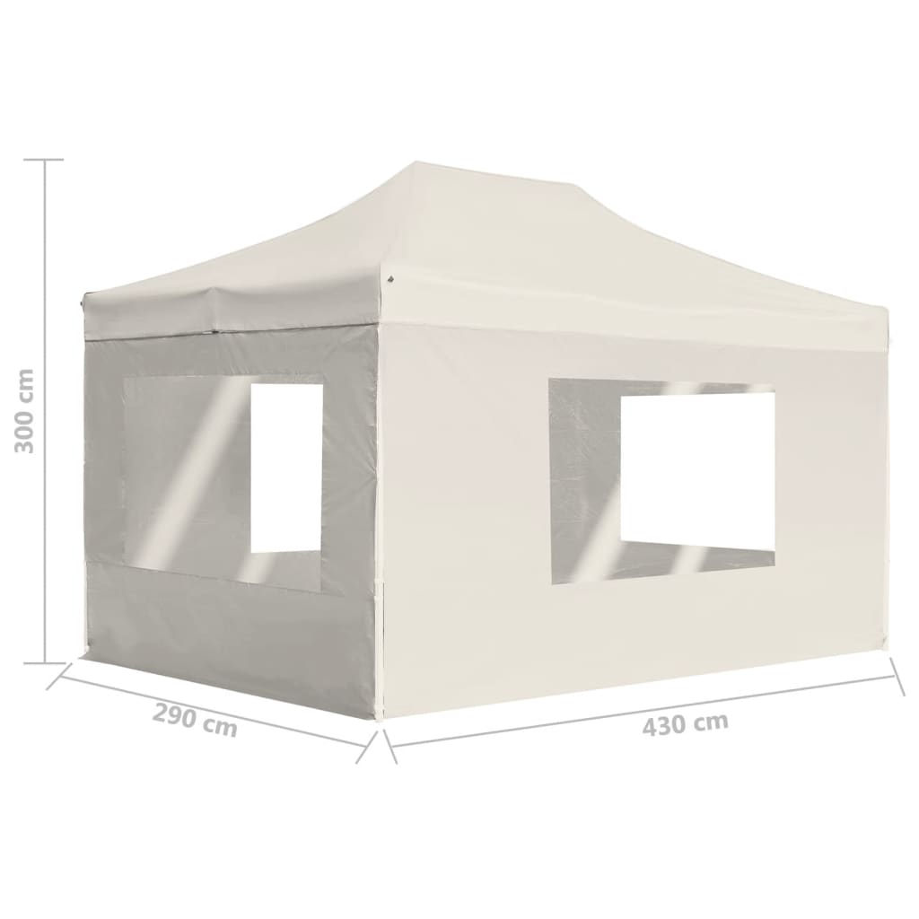 Profi-Partyzelt Faltbar Mit Wänden Aluminium 4,5X3 M
