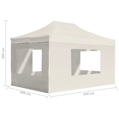Profi-Partyzelt Faltbar Mit Wänden Aluminium 4,5X3 M