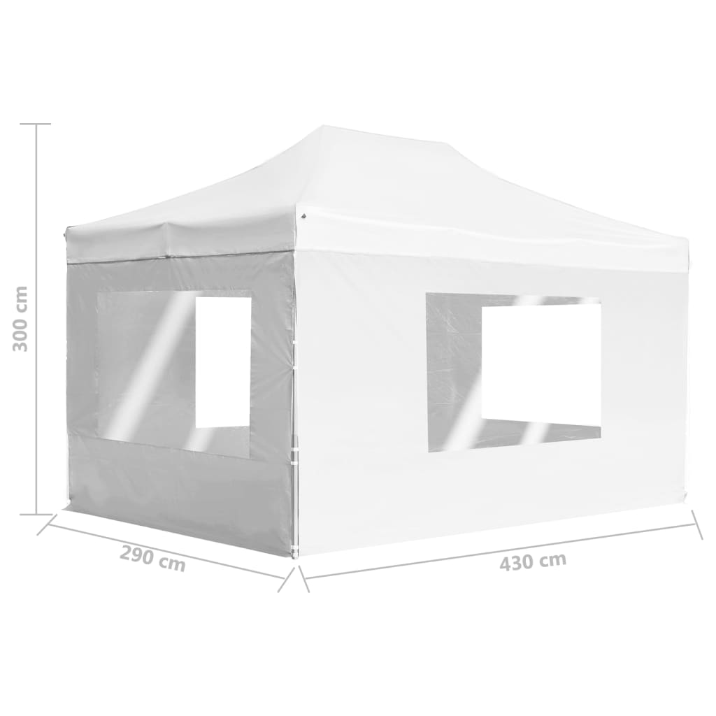 Profi-Partyzelt Faltbar Mit Wänden Aluminium 4,5×3M