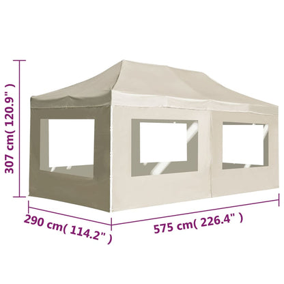 Profi-Partyzelt Faltbar Mit Wänden Aluminium 6×3M