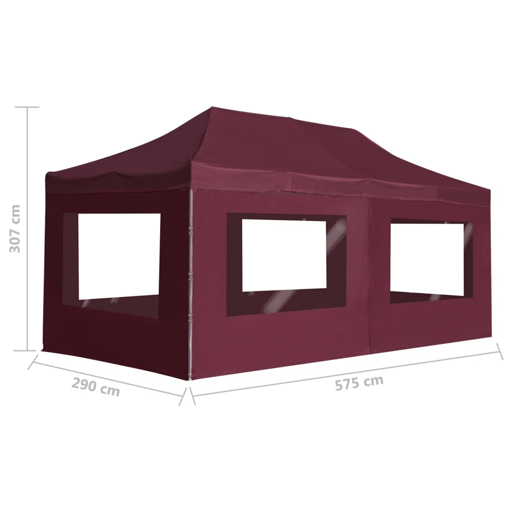 Profi-Partyzelt Faltbar Mit Wänden Aluminium 6×3M