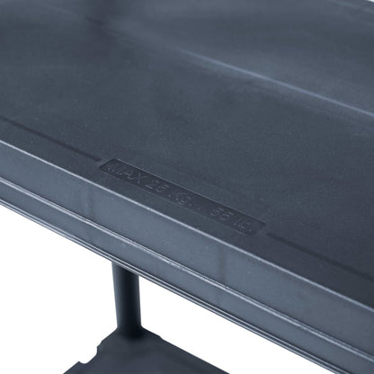 Lagerregal Schwarz 100 Kg Kunststoff