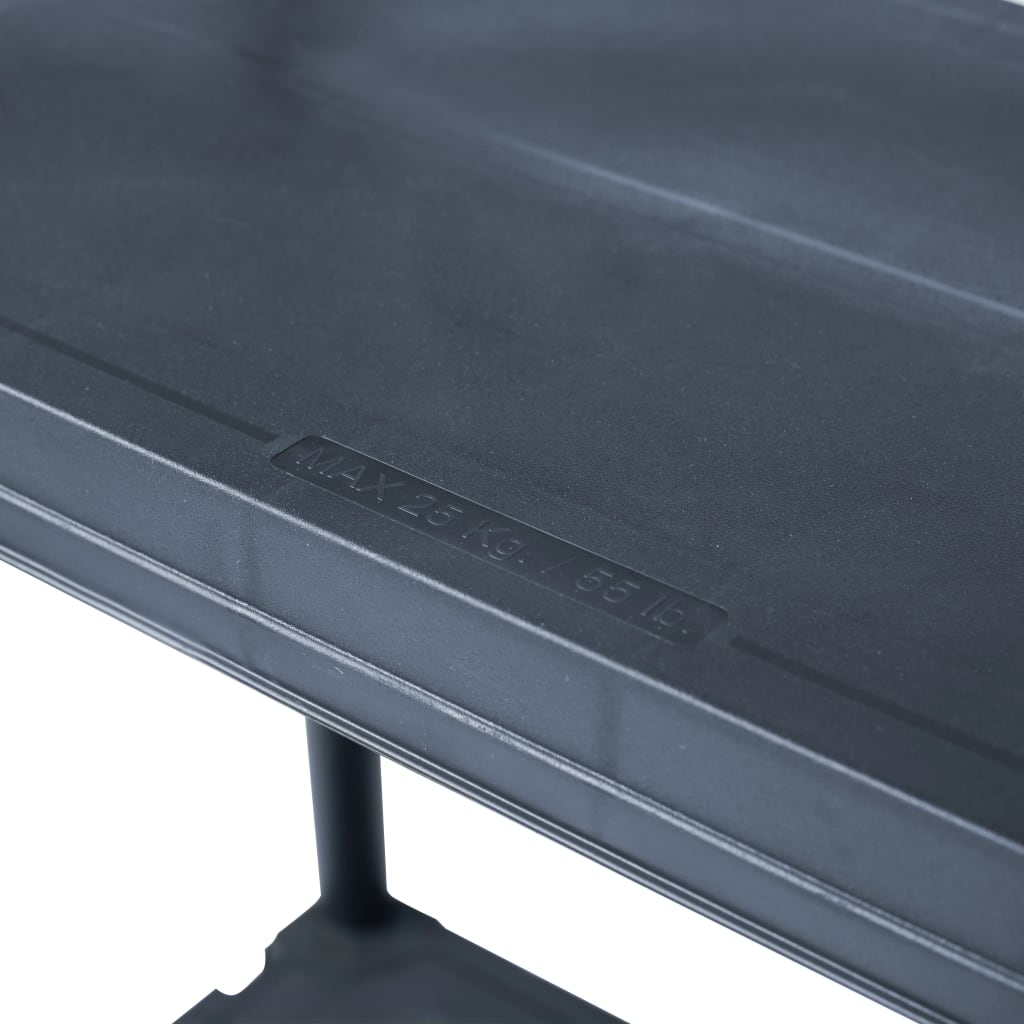 Lagerregal Schwarz 125 Kg Kunststoff