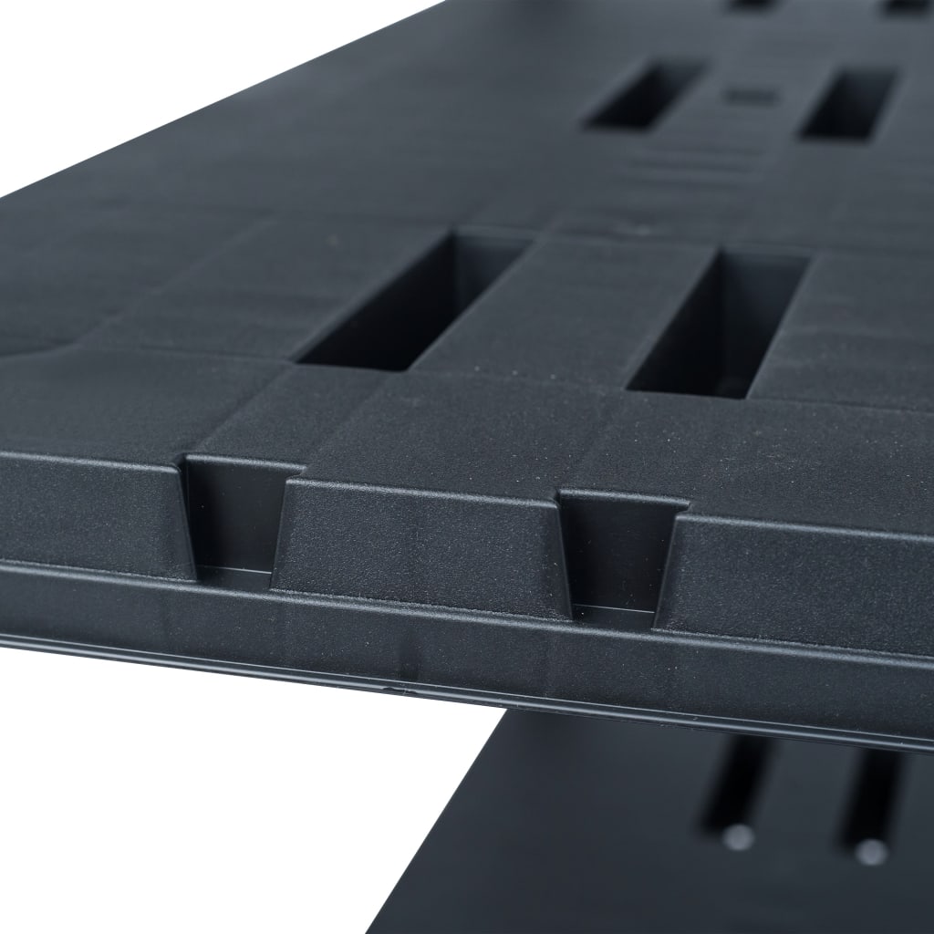 Lagerregal Schwarz 220 Kg Kunststoff