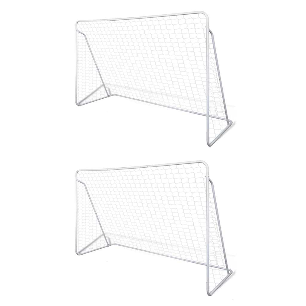 Fußball-Tornetze 2 Stück 240 X 90 X 150 Cm Stahl