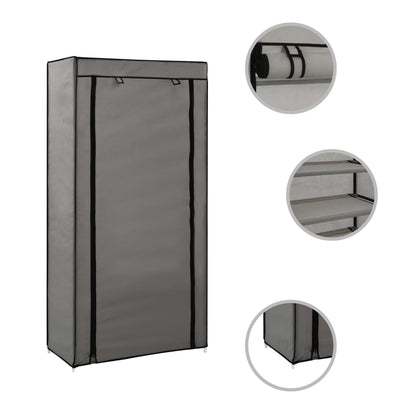 Schuhschrank Mit Abdeckung 58 X 28 X 106 Cm Stoff