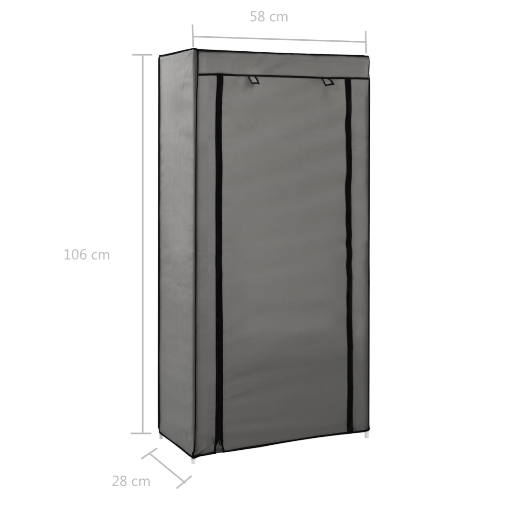 Schuhschrank Mit Abdeckung 58 X 28 X 106 Cm Stoff