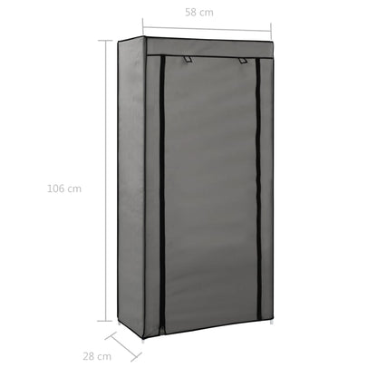 Schuhschrank Mit Abdeckung 58 X 28 X 106 Cm Stoff