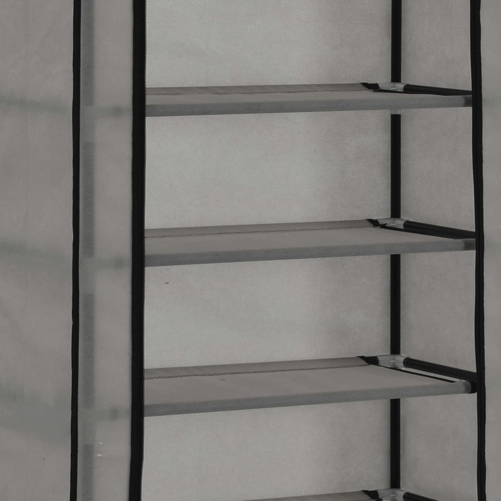 Schuhschrank Mit Abdeckung 57 X 29 X 162 Cm Stoff