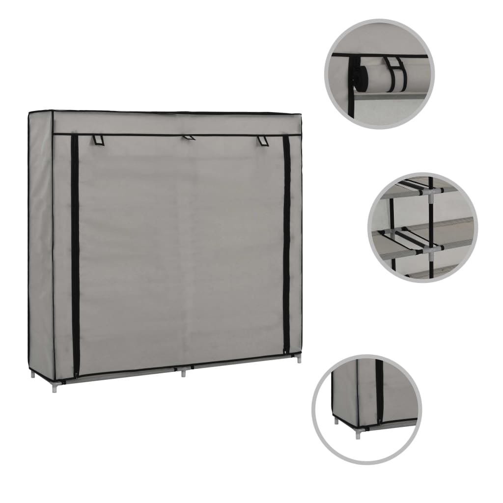 Schuhschrank Mit Abdeckung 115 X 28 X 110 Cm Stoff