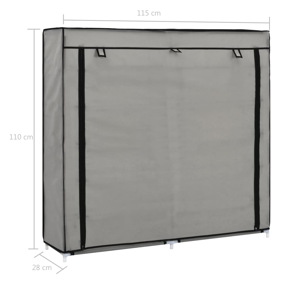 Schuhschrank Mit Abdeckung 115 X 28 X 110 Cm Stoff