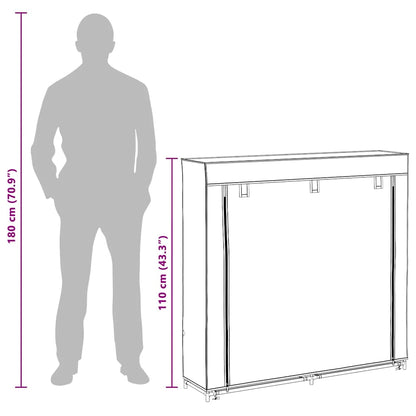 Schuhschrank Mit Abdeckung 115 X 28 X 110 Cm Stoff