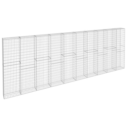 Gabionenwand Mit Abdeckung Verzinkter Stahl 600×30×200 Cm