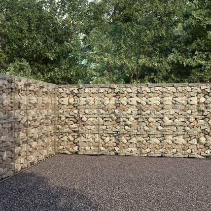 Gabionenwand Mit Abdeckung Verzinkter Stahl 600×30×200 Cm