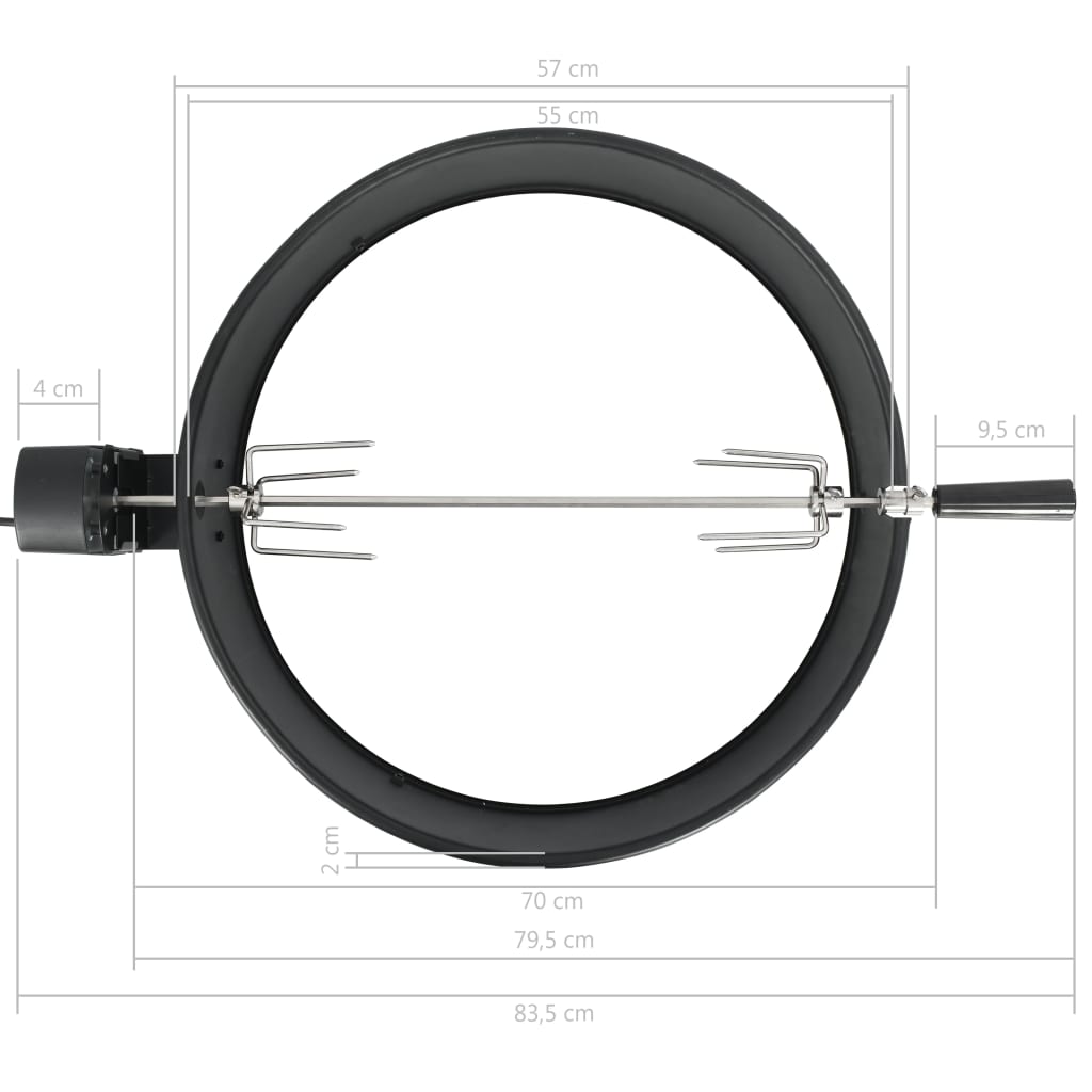 Bbq Rotisserie Ring Set Schwarz