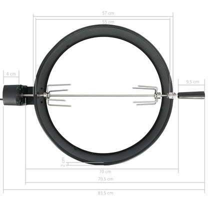 Bbq Rotisserie Ring Set Schwarz