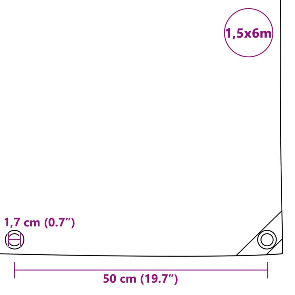 Abdeckplane 650 G/M² 1,5 X 6 M Grau