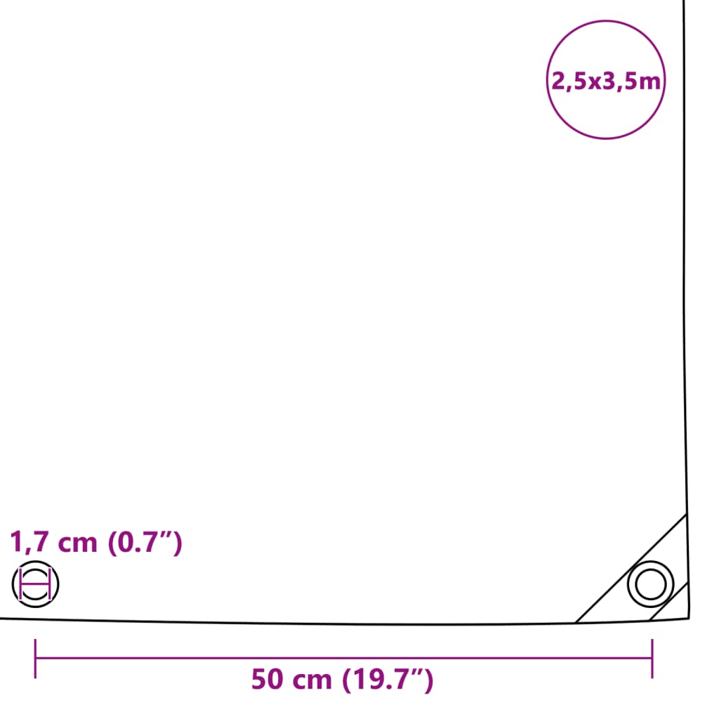 Abdeckplane 650 G/M² 2,5 X 3,5 M Grau