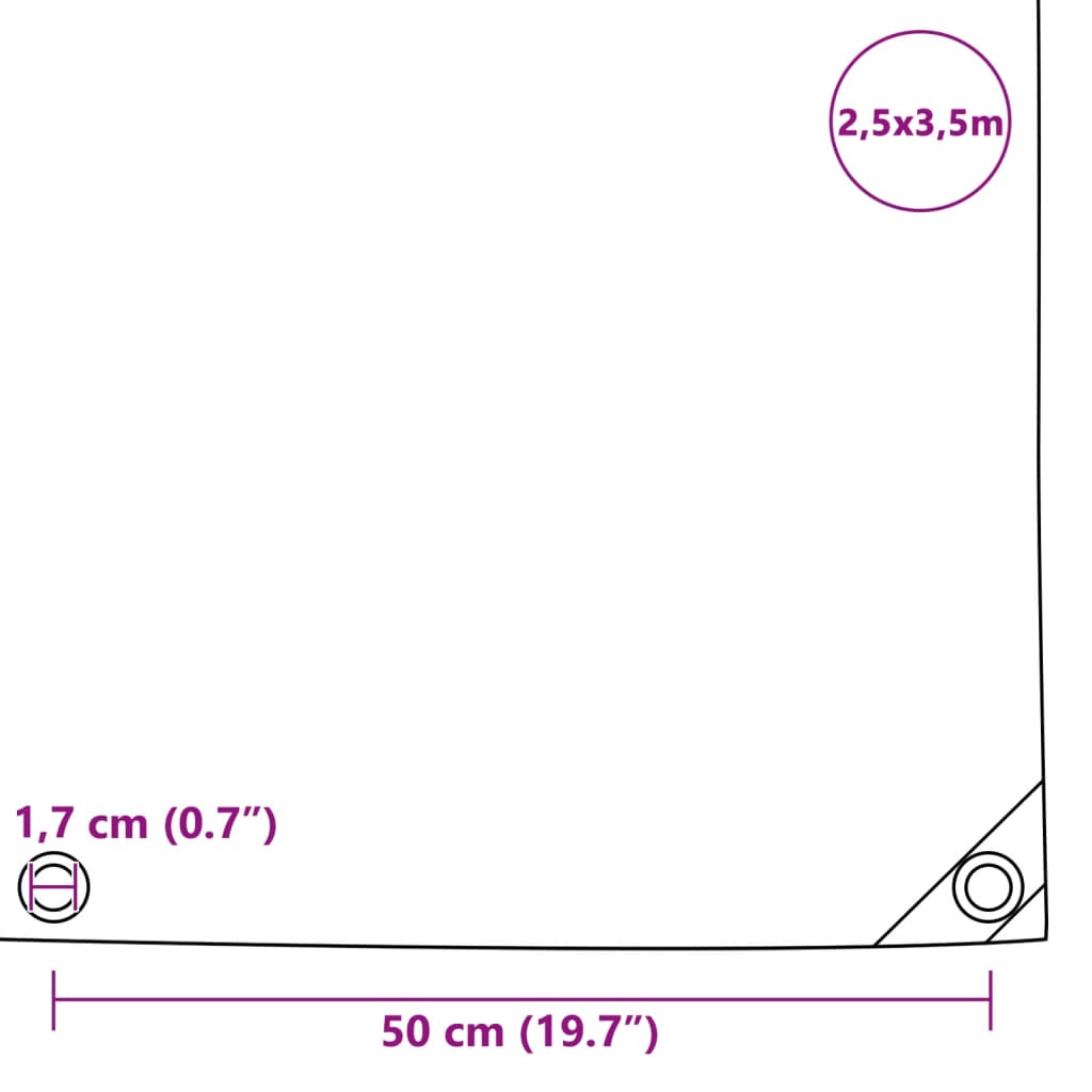 Abdeckplane 650 G/M² 2,5 X 3,5 M Grün