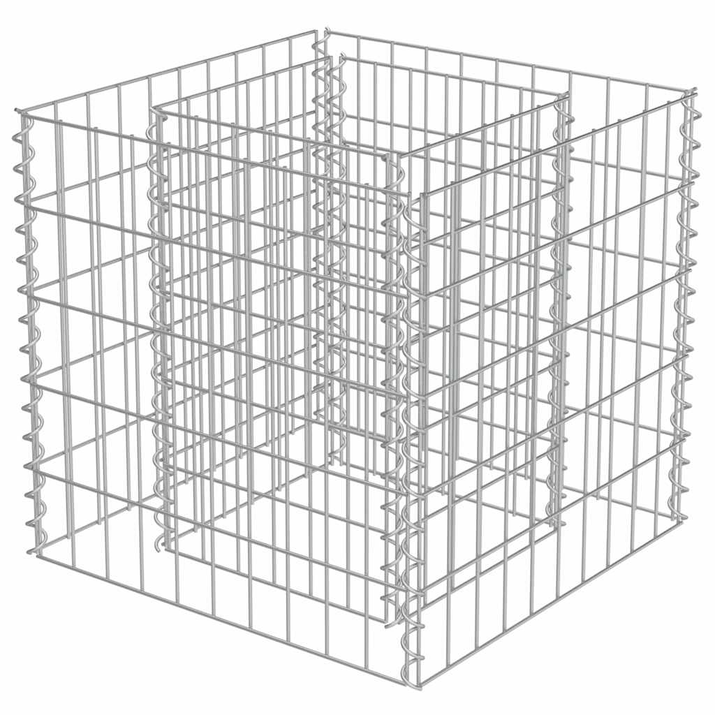 Gabionen-Hochbeet Verzinkter Stahl 50×50×50 Cm