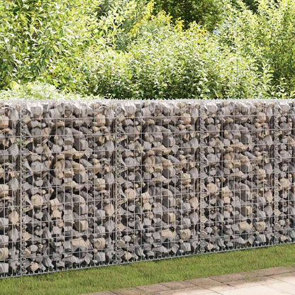 Gabionenwand Mit Abdeckung Verzinkter Stahl 300×50×150 Cm