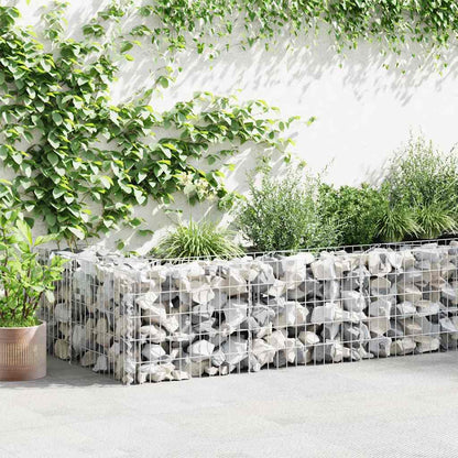 Gabionenwand Mit Abdeckung Verzinkter Stahl 300×50×150 Cm